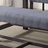 Grey and Weathered Espresso Counter Height Bench B062P189114
