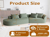 Modern Upholstered Oversized Sectional Sofa, 112-Inch Chenille 4-Seater Extra Deep & Wide Seat W834P323321