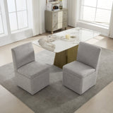 COOLMORE 360 Degree Swivel Upholstered Dining Set of 2 Swivel Dining Room Kitchen W1539P277684