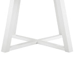 ZUN Edo Contemporary Round Dining Table, Trestle Base, White Finish T2574P182644