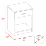 ZUN Pictor Nightstand, One Drawer, Lower Shelf. B128P148960