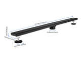 32 Inch Linear Shower Drain with 2-in-1 Flat & Tile Insert Removable Cover, 304 Stainless Steel with 53542448