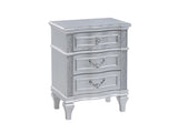 Mystic Contemporary Style Nightstand made with wood in Silver G150109162