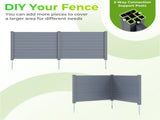 48"38" Decorative Outdoor Fence Modular Design Galvanized Stakes Wind-Proof for Yard Garden 98784601