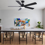 52" Black Lowe Profile Ceiling Fan with Light W1367P247069