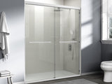 44-48 in. W x 72 in. H Double Sliding Shower Door, Semi-frameless Bathroom Sliding Door with 1/4" T5223P413100