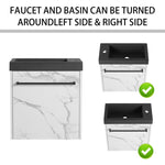 ZUN 20'' Floating Wall-Mounted Bathroom Vanity with Resin Sink & Soft-Close Cabinet Door W999P143207