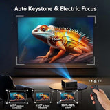 Projector with WiFi and Bluetooth, Native 1080P 4K Support Outdoor Movie Projectors Max 450" 95055601