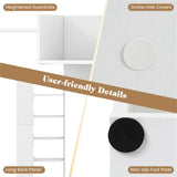 White 6-Tier Bookshelf Wooden Bookcase 82281468