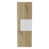 Vanguard Medicine Cabinet, Three Shelves, Single Door Cabinet -White / Light Oak B20092115
