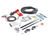 High Flow 10GPM 12V Fuel Transfer Pump Cast Iron with Hose & Manual Nozzle Kit for Gasoline Diesel 30185985