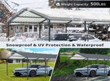 12*32 FT Carport, Heavy Duty Carport with Galvanized Steel Roof and Frame, Metal Carport Large W540P478292