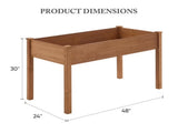 Bed - Cedar Planter with Non-Woven Liner, Bottom Drainage, 30-Inch Height, 48 x 24 x 30 in Sizes for 32387619