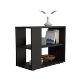 Wengue Side Table in Melamine with Open Storage B062P290234