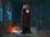 5.6ft Halloween Decorations Outdoor Life Size Animatronics Ghost with Pumpkin Head, Sound-Actived 09096478