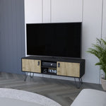 ZUN Tv Stand B Magness, Living Room, Black / Macadamia B092142844