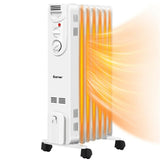 1500W Electric Space Heater - 3 Heating Modes, Silent Operation, Wheel & Handle for Easy Movement, 26901798