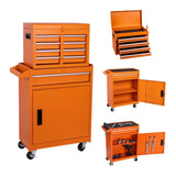 Tool Chest, 5-Drawer Rolling Tool Storage Cabinet with Detachable Top Tool Box, Liner, Universal W2660P287667