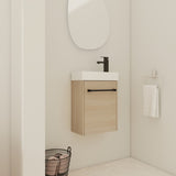 16'' Floating Wall-Mounted Vanity with Ceramic Sink & Soft-Close Cabinet Door, For Small W999P236336
