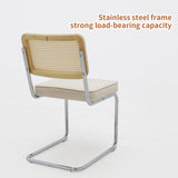 Dining Chairs Set of 2, Velvet Rattan Side Accent Chairs with Chrome Legs, Modern Mid Century Breuer W2105P327593