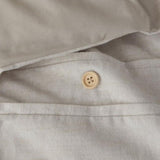 3 Piece Organic Cotton Oversized Duvet Cover Set Natural King/Cal King B035129096