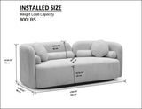 Luxury Modern Sofa Couch for Living Room, White Boucle Upholstered Cloud Couch for Apartment Home W2664P233000