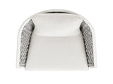 Rowan 30.5 Rope Barrel Back Patio Accent Arm Chair, Set of 2, Optic White Acrylic B2719P245980
