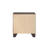 Wooden Nightstand with 2 Drawers in Espresso Finish B016P252964