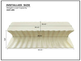 35.43 inch Square Coffee Table Vintage Sturdy Fiberglass Table For Living Room Apartment Office No W876P408731