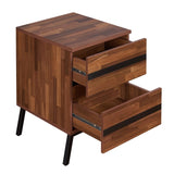 Walnut and Sandy Black 2-drawer Nightstand B062P181337