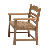 Patio Dining Chair with Armset Set of 2, HIPS Materialwith Imitation Wood Grain Wexture chair for W1209107725