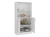 Insite Kitchen Storage Cabinet with 3 Shelves and 2 Closed Compartments, White B128P485381
