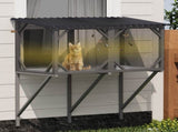 Cat Window Box, 43.3" Catio Outdoor Cat Enclosure with Bug Proof Net for Sunbathing, Napping & 82991015