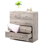 ZUN Modern Simple 5-Drawer Dresser Gray 08243882