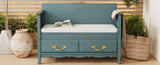 TREXM Shoe Bench with Removable Cushion, Entryway Bench with Hidden Storage for Entrance and Living N715P198567C