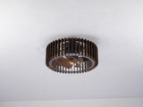 20" Modern Flush Mount Fan Light,Ceiling Fans with Lights and Remote Control, 6 W3596P462041