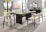 Beige and Black Armchair with Open Back B062P215498