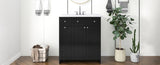 ZUN 30-Inch Black Bathroom Vanity with Ceramic Sink Combo, Abundant Storage Cabinet - 2 Soft-close Doors WF532032AAB