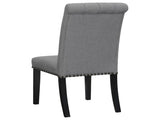 Grey and Rustic Espresso Tufted Side Chairs B062P145439