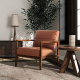 Kenneth 28" Modern-Transitional Lounge Accent Chair, Leather&Faux Leather B2719P238273