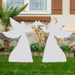 ZUN 2pcs 36in PVC Angel Garden Angel Decoration White 52627002