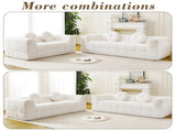 66.5-inch Modern Boneless Couch with Two Circular throw pillows,Skin-friendly lychee-textured W834P366232
