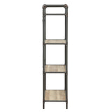 Antique Oak and Sandy Grey 4-tier Bookcase B062P184589