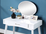 Maly Contemporary Wood Vanity and Stool Set, White T2574P164235