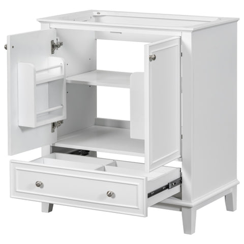 ZUN 30" Bathroom Vanity without Sink, Base Only, Multi-functional Bathroom Cabinet with Doors and WF306250AAK