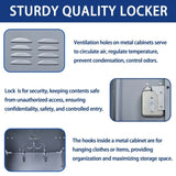 3 Door 72"H Metal Lockers With Lock for Employees,Storage Locker Cabinet for Home Gym Office School 58081242