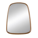 27"x37" Irrgeular Mirror with Wood Frame, Wall Mirror for Living Room Bathroom Entryway W2078126452
