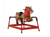 Spring Rocking Horse for Kids, Plush Ride on Horse with Neighing Sounds, Animal Ride on Toy for Ages 04422177