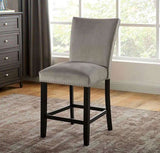 Attractive Set of 2pc Counter Height Chairs Dining Room Furniture Gray Flannelette Seat Nailhead B011P246278