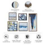 Abstract 5-piece Gallery Framed Canvas Wall Art Set B03598825